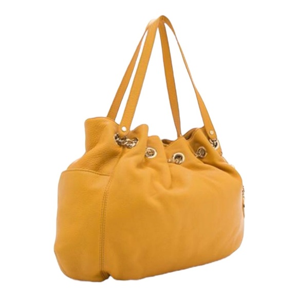 Michael Kors Jet Set Marigold Leather Chain O-Ring Tote Bag - Picture 9 of 9